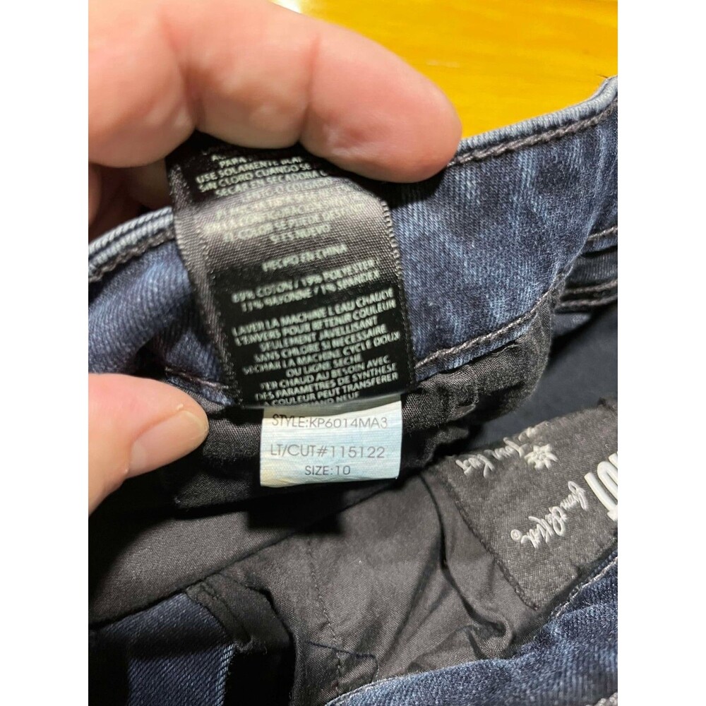 Kut From The Kloth Jeans Womens 10 Straight Blue Distressed Denim Grunge Casual - Picture 5 of 10